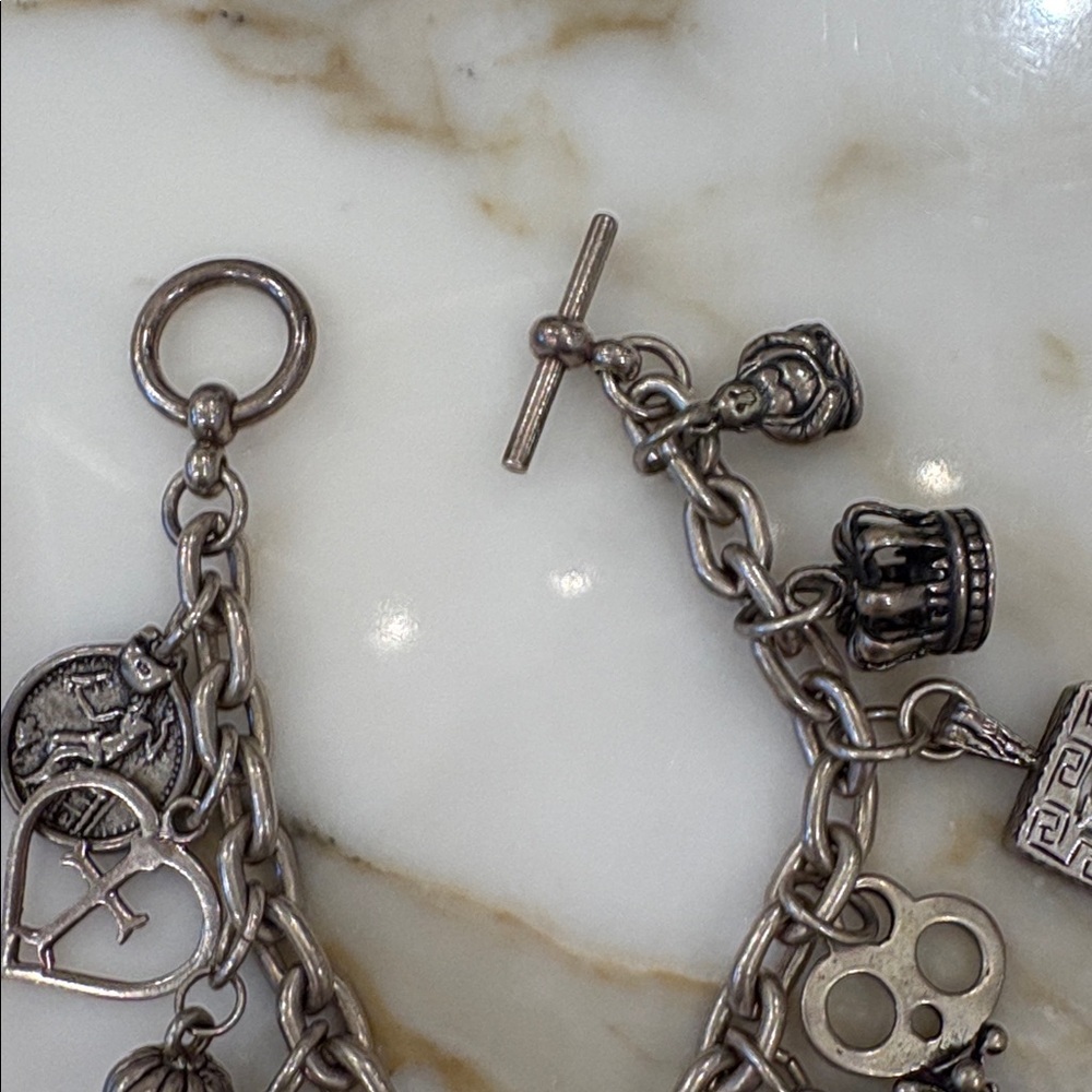 Sundance Catalog Chunky Sterling Silver Charm Bracelet—STUNNING!! 76 Grams—New! - Picture 3 of 11